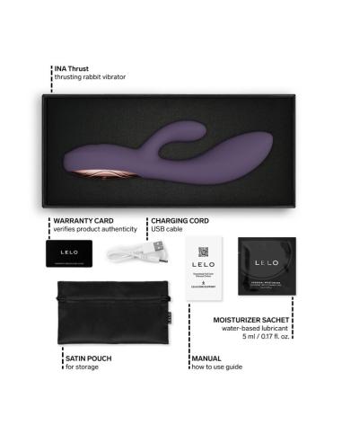 Lelo - ina thrust vibrador rabbit con empuje morado