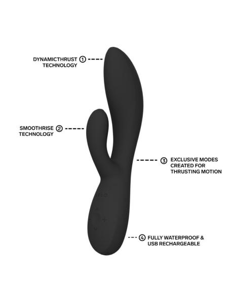 Lelo - ina thrust vibrador rabbit con empuje negro