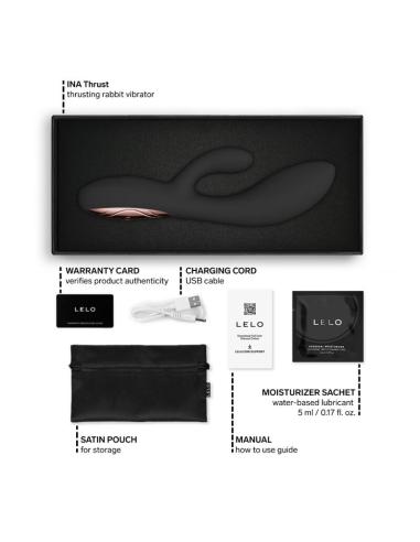 Lelo - ina thrust vibrador rabbit con empuje negro