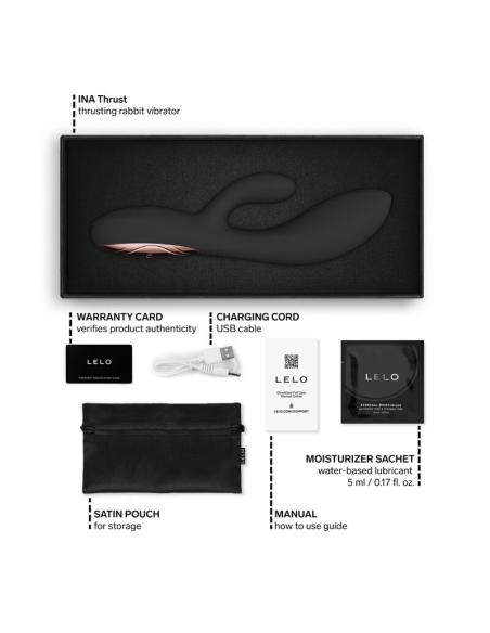 Lelo - ina thrust vibrador rabbit con empuje negro