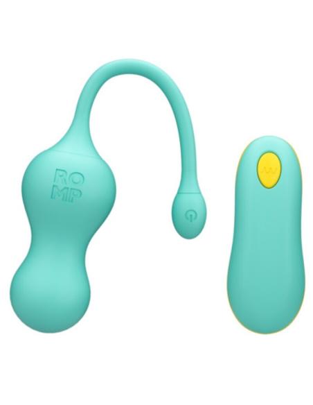 Romp - cello huevo vibrador multifunción turquesa control remoto