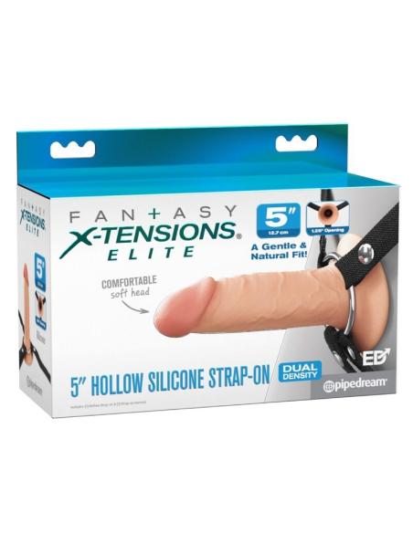 Fantasy x-tensions - arnés con dildo hueco realístico elite 12.7 cm