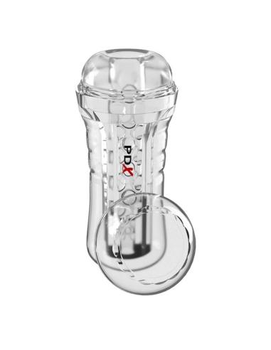 Pdx elite - masturbador transparente viewtube plus see-thru ez-grip 21 cm