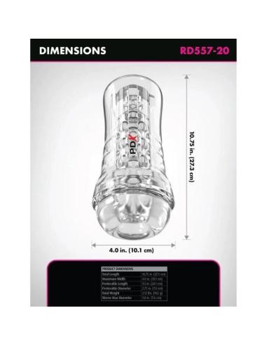 Pdx elite - masturbador transparente viewtube plus see-thru ez-grip 21 cm