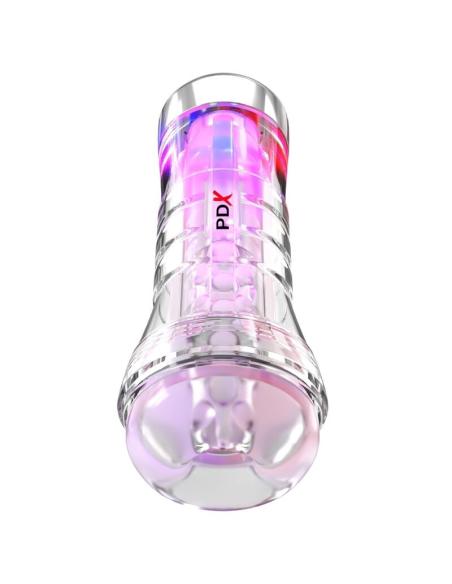 Pdx elite - masturbador transparente viewtube xxl led stroker 27.3 cm
