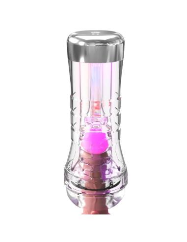 Pdx elite - masturbador transparente viewtube xxl led stroker 27.3 cm