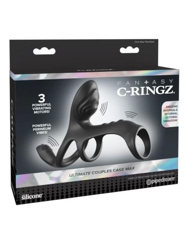 Fantasy c-ringz - anillo vibrador para parejas ultimate couples cage max 19.5 cm