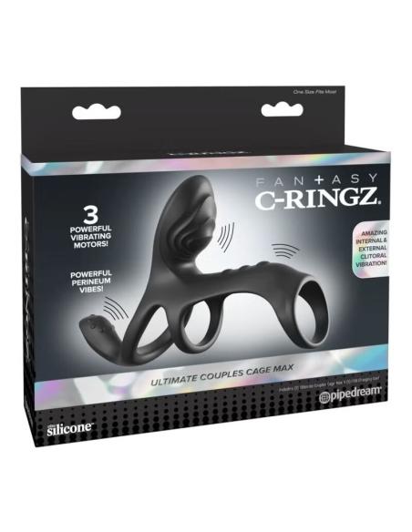Fantasy c-ringz - anillo vibrador para parejas ultimate couples cage max 19.5 cm