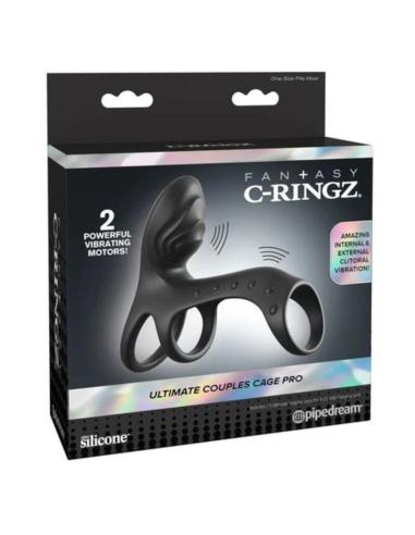 Fantasy c-ringz - anillo vibrador para parejas ultimate couples cage pro 19.5 cm