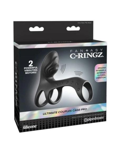 Fantasy c-ringz - anillo vibrador para parejas ultimate couples cage pro 19.5 cm