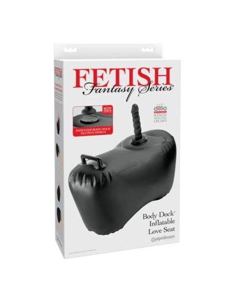 Fetish fantasy series - sillón hinchable body dock con dildo 69,2 cm negro
