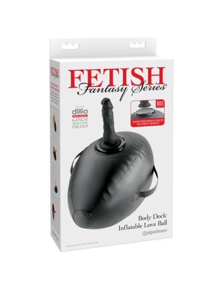 Fetish fantasy series - hinchable body dock con dildo negra 41.9 cm