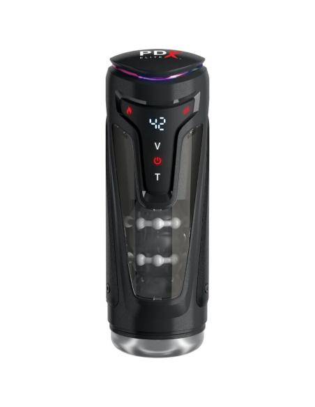 Pdx elite - masturbador automático moto-bator pro thrusting stroker vibrador y calor 26.5 cm