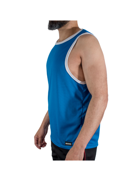 Macho - cmv002 camiseta gym azul s/m