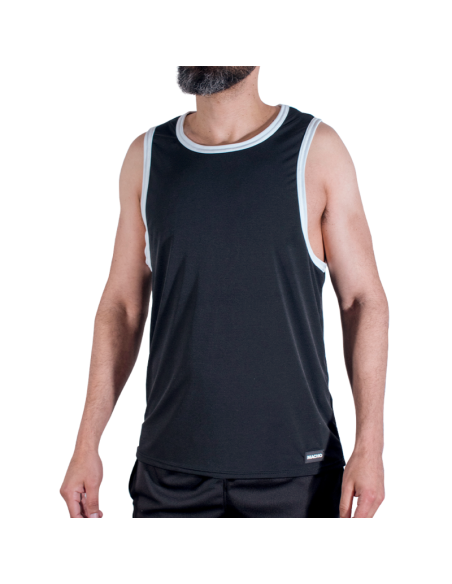 Macho - cmv004 camiseta gym negra s/m