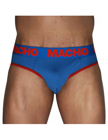 Macho - mch005 slip clásico azulón + rojo s