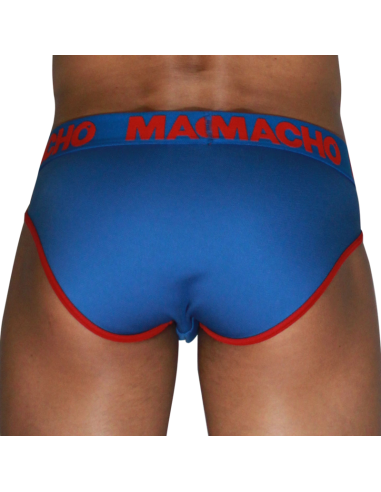 Macho - mch005 slip clásico azulón + rojo s