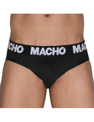 Macho - mch007 slip clásico negro + negro s