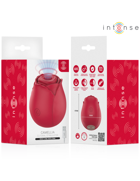 Intense - camellia rosa succionador de clítoris por ondas burdeos