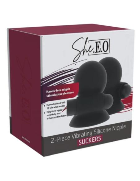 She.e.o - succionadores de pezones vibradores recargables