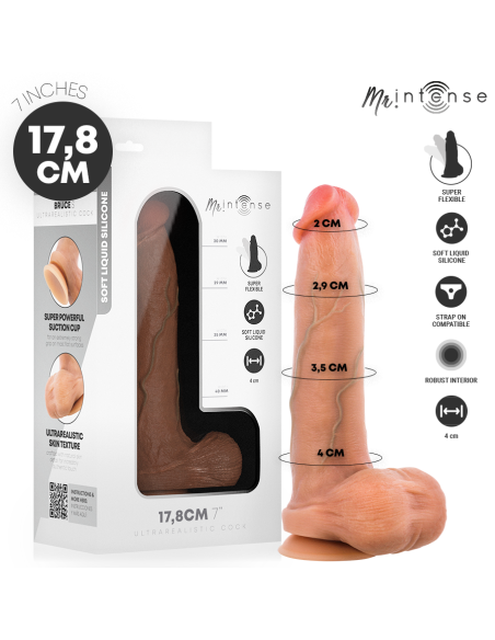 Mr intense - bruce s dildo silicona 17.8 cm -ø- 4 cm