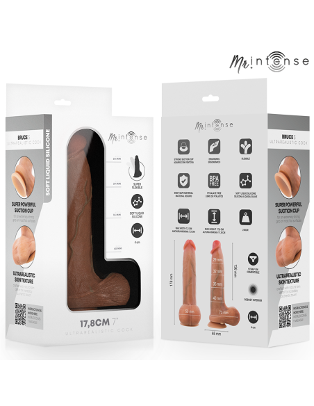 Mr intense - bruce s dildo silicona 17.8 cm -ø- 4 cm