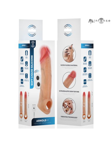 Mr intense - arnold m vibrador funda pene silicona control remoto 14.5 cm -ø- 4 cm