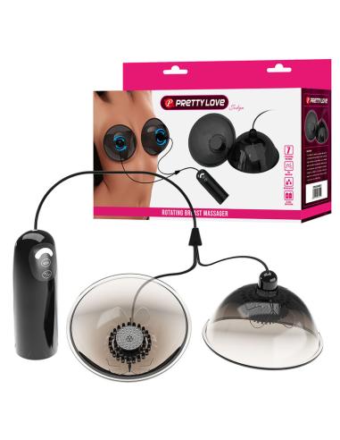 Pretty love - estimulador de pezones giratorio con succión negro