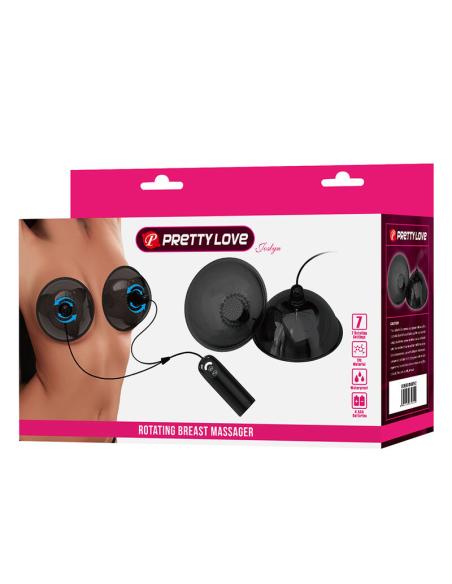 Pretty love - estimulador de pezones giratorio con succión negro