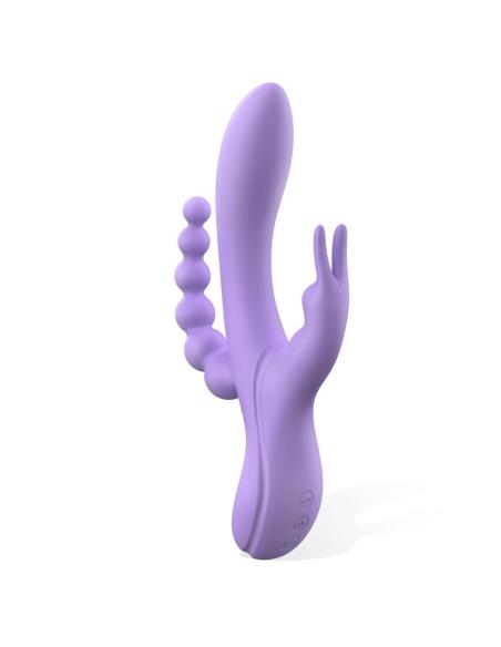Lindsay Vibrador con Cadena Anal Silicona Líquida Unibody Flexible 2 Motores