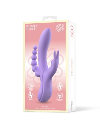 Lindsay Vibrador con Cadena Anal Silicona Líquida Unibody Flexible 2 Motores