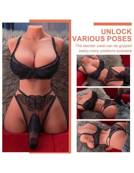 Hermosa Lady Boy Torso con Vibración y Thrusting 9.75 kg