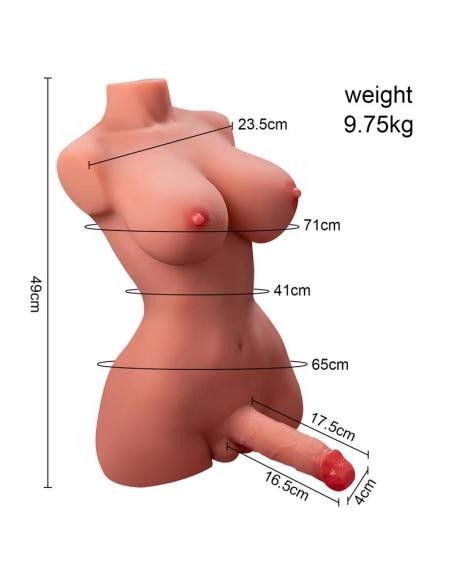 Hermosa Lady Boy Torso con Vibración y Thrusting 9.75 kg