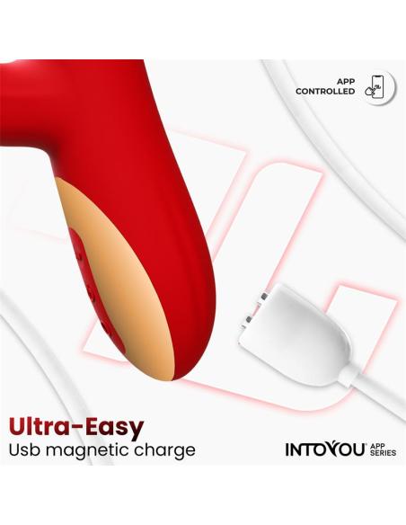 Ascen Vibrador con Thrusting y Waving y APP USB Magnético