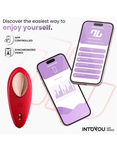 Vibrador de Braguita con APP Silicona Rojo