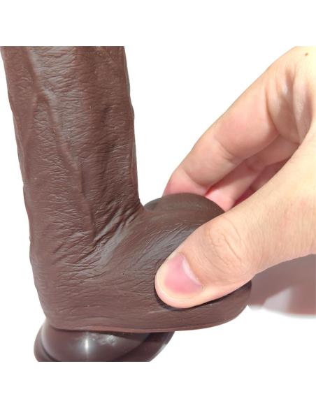 Severo Dildo Realista Turbo Shaking Thrusting, Rotación 360º Control Remoto Efecto Calor