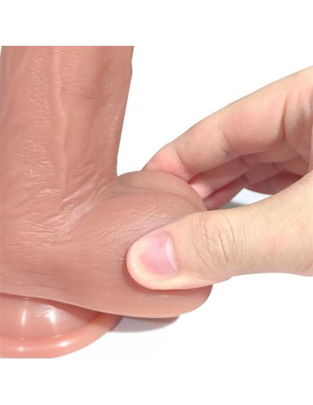 Tiberio Dildo Realista Turbo Shaking con Thrusting, Rotación 360º y Control Remoto Silicona Líquida