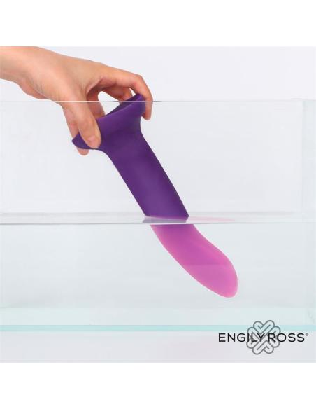Dildo que Cambia de Color Púpura a Rosa Talla L 21 cm