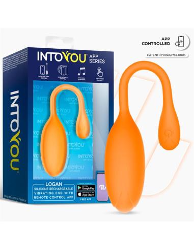 Logan Huevo Vibrador con APP Silicona Unibody Naranja