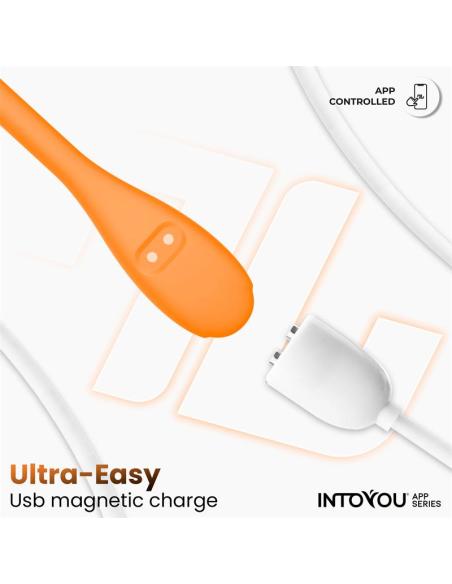Logan Huevo Vibrador con APP Silicona Unibody Naranja