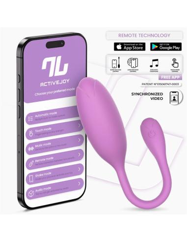 Logan Huevo Vibrador con APP Silicona Unibody Púrpura