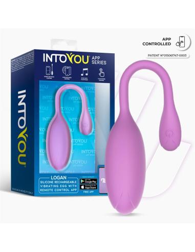 Logan Huevo Vibrador con APP Silicona Unibody Púrpura