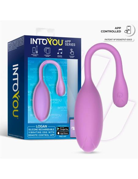 Logan Huevo Vibrador con APP Silicona Unibody Púrpura