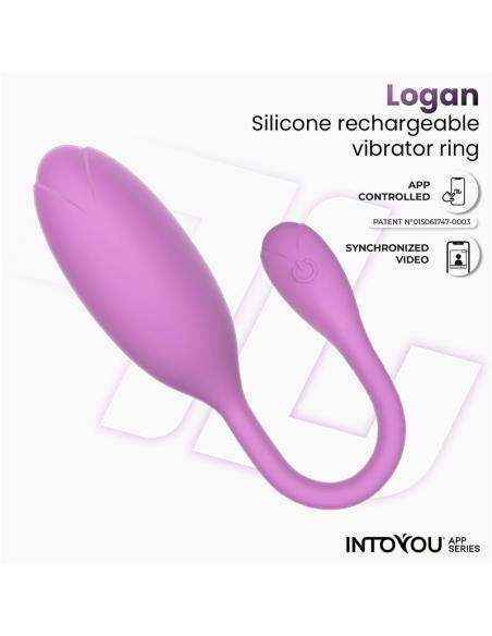 Logan Huevo Vibrador con APP Silicona Unibody Púrpura