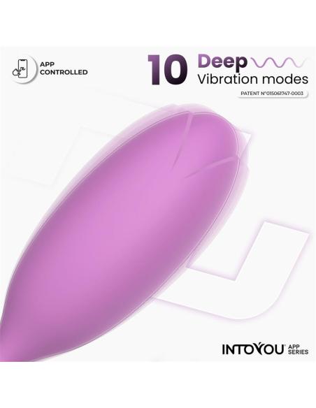 Logan Huevo Vibrador con APP Silicona Unibody Púrpura