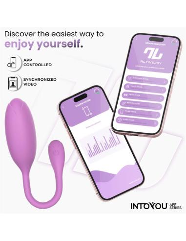Logan Huevo Vibrador con APP Silicona Unibody Púrpura