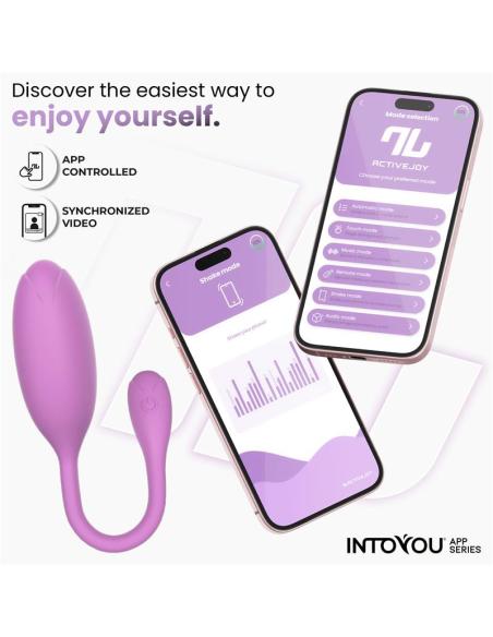Logan Huevo Vibrador con APP Silicona Unibody Púrpura