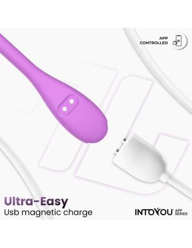Logan Huevo Vibrador con APP Silicona Unibody Púrpura