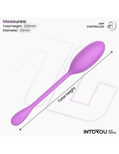 Logan Huevo Vibrador con APP Silicona Unibody Púrpura
