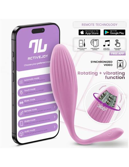 Huevo Vibrador con Bolas Internas con Rotación y APP USB